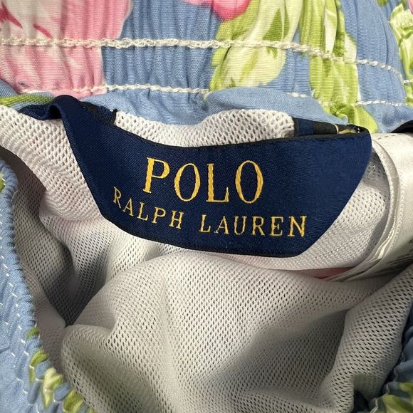 Polo Ralph Lauren Mens Blue Pink Floral Hawaiian Swim Trunks Size S - Picture 6 of 12